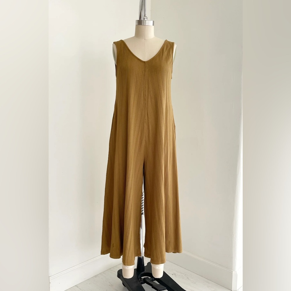Willow Wide Rib Jumpsuit - Antique Bronze